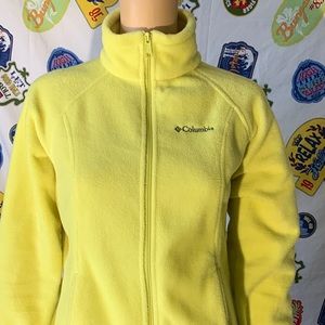 Bright Yellow Columbia Fleece Full Zip